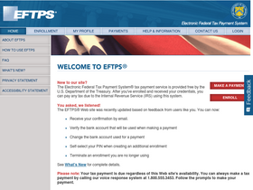 'eftps.gov' screenshot