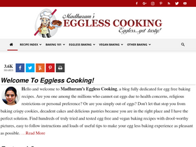 'egglesscooking.com' screenshot