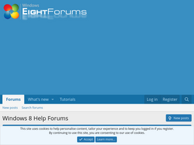 'eightforums.com' screenshot