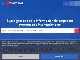 'einforma.com' screenshot