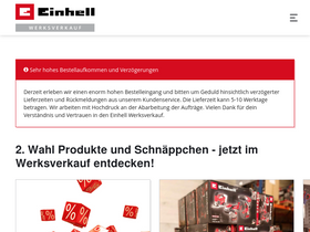 'einhell-werksverkauf.de' screenshot