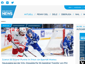 'eishockeynews.de' screenshot