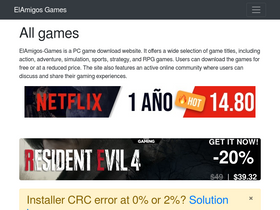 'elamigos-games.com' screenshot