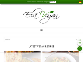 'elavegan.com' screenshot