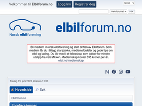 'elbilforum.no' screenshot