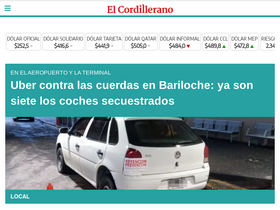 'elcordillerano.com.ar' screenshot