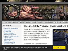 'elderscrollsguides.com' screenshot