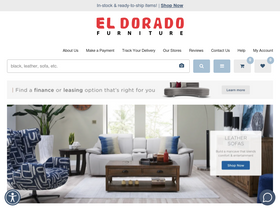 'eldoradofurniture.com' screenshot