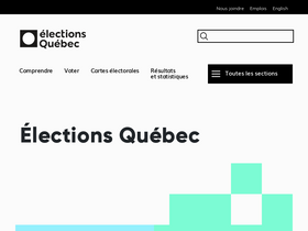 'electionsquebec.qc.ca' screenshot