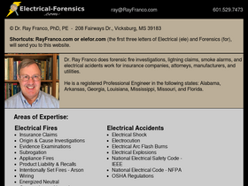 'electrical-forensics.com' screenshot