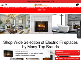 'electricfireplacesdepot.com' screenshot