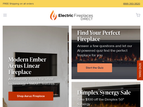 'electricfireplacesdirect.com' screenshot