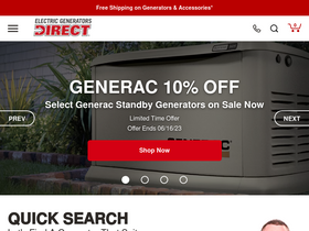 'electricgeneratorsdirect.com' screenshot