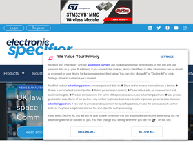 'electronicspecifier.com' screenshot
