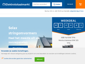 'elektrototaalmarkt.nl' screenshot