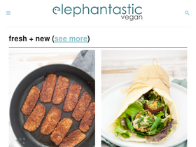 'elephantasticvegan.com' screenshot