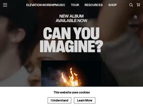 'elevationworship.com' screenshot