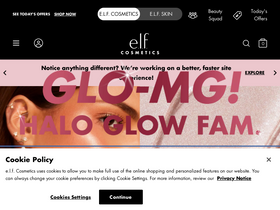 'elfcosmetics.com' screenshot