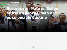 'elfutbolero.com.pe' screenshot