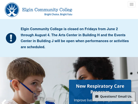 'elgin.edu' screenshot