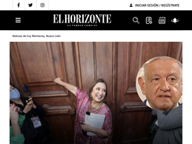 'elhorizonte.mx' screenshot