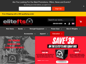 'elitefts.com' screenshot