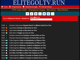 'elitegoltv.run' screenshot