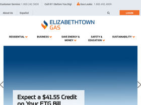 'elizabethtowngas.com' screenshot
