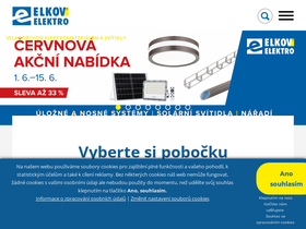 'elkov.cz' screenshot