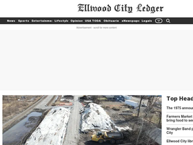 'ellwoodcityledger.com' screenshot