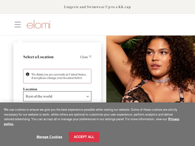 'elomilingerie.com' screenshot