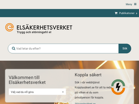 'elsakerhetsverket.se' screenshot
