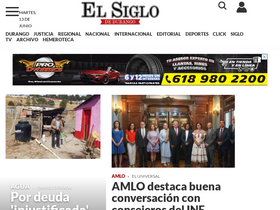 'elsiglodedurango.com.mx' screenshot