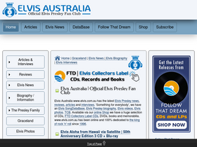 'elvis.com.au' screenshot