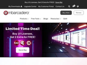 'embarcadero.com' screenshot