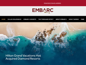 'embarcresorts.com' screenshot