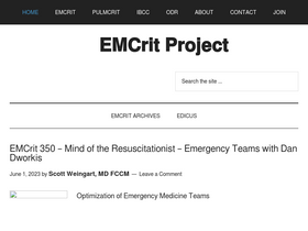 'emcrit.org' screenshot