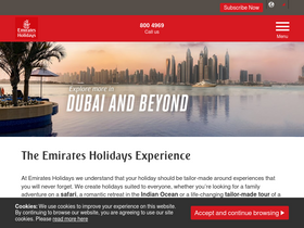 'emiratesholidays.com' screenshot