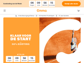 'emma-sleep.nl' screenshot