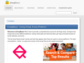 'emojibase.com' screenshot