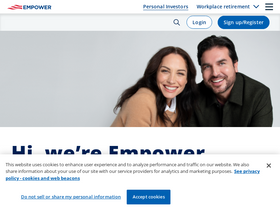 'empower-retirement.com' screenshot