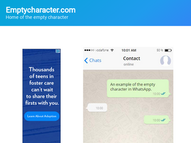 'emptycharacter.com' screenshot