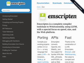 'emscripten.org' screenshot