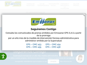 'emssanar.org.co' screenshot
