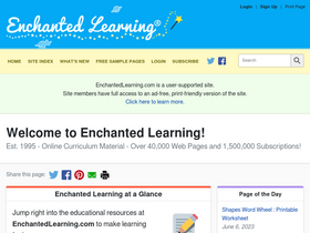 'enchantedlearning.com' screenshot