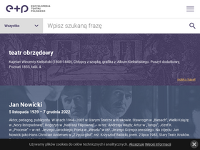 'encyklopediateatru.pl' screenshot