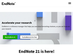 'endnote.com' screenshot