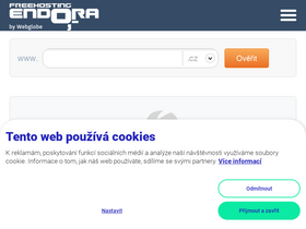 'endora.cz' screenshot