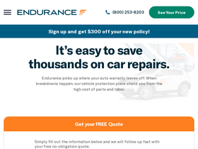 'endurancewarranty.com' screenshot