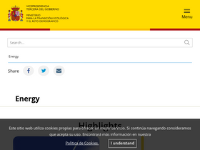 'energia.gob.es' screenshot